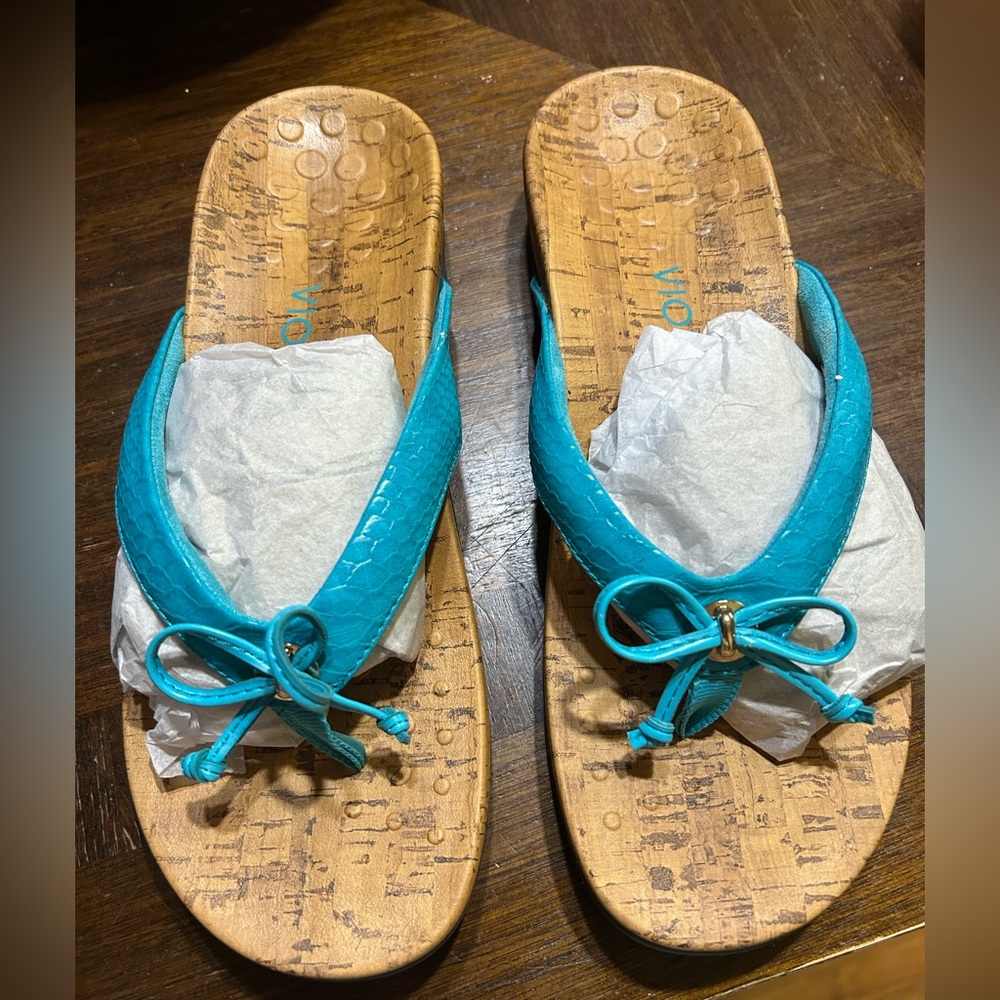 Vionic Women's Turquoise Sandals with Bow